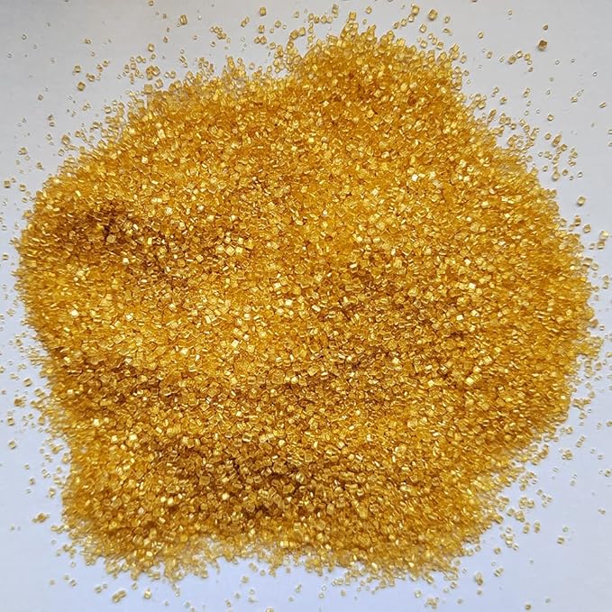 Homankit Sanding Sugar, Gold Edible Sugar Crystals, Sugar Sprinkles Mix for Celebration Cakes, Cupcakes, Baking, Cookies Decorating, 3.2 OZ