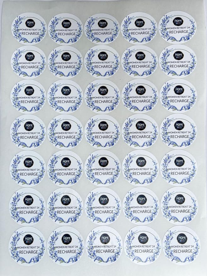 Custom Stickers for Weddings, Birthdays & Businesses - Personalized Labels with Your Logo - Waterproof, Fade and Heat Resistant - Pack of 100-1000 (Wreath S, 3 Inch)