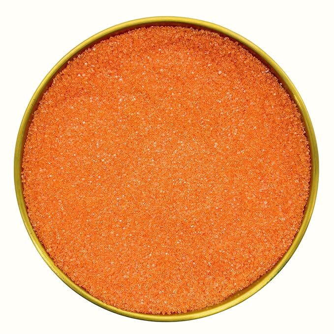 Dynastang Orange Sanding Sugar Sprinkles Edible Sugar Crystals Cake Decoration Cupcake Toppers Cookie Decorating Perfect for Cakes, Cupcakes, Desserts Toppings 3OZ