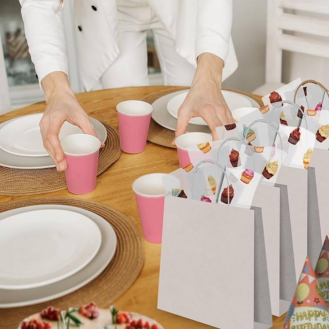 Cupcakes Birthday Party Printed Tissue Paper for Gift Bags or Boxes and Wrapping - Bulk Decorative Art Tissue Paper for Packaging and Gifting | 24 Sheets 20" x 30"