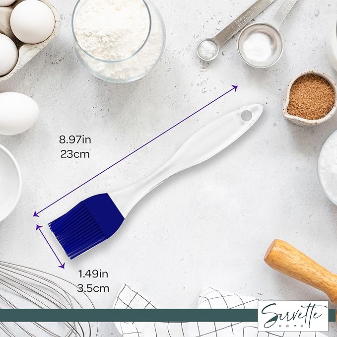 Silicone Spatulas and Basting Brushes Sets of 4 (Multi Basting)