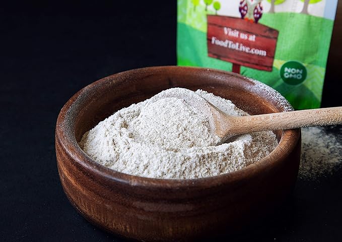 Food to Live Organic Dark Rye Flour, 4 Pounds – Whole Grain, Non-GMO, Stone Ground, Kosher, Raw, Vegan, Bulk, Great for Baking Bread, Product of the USA