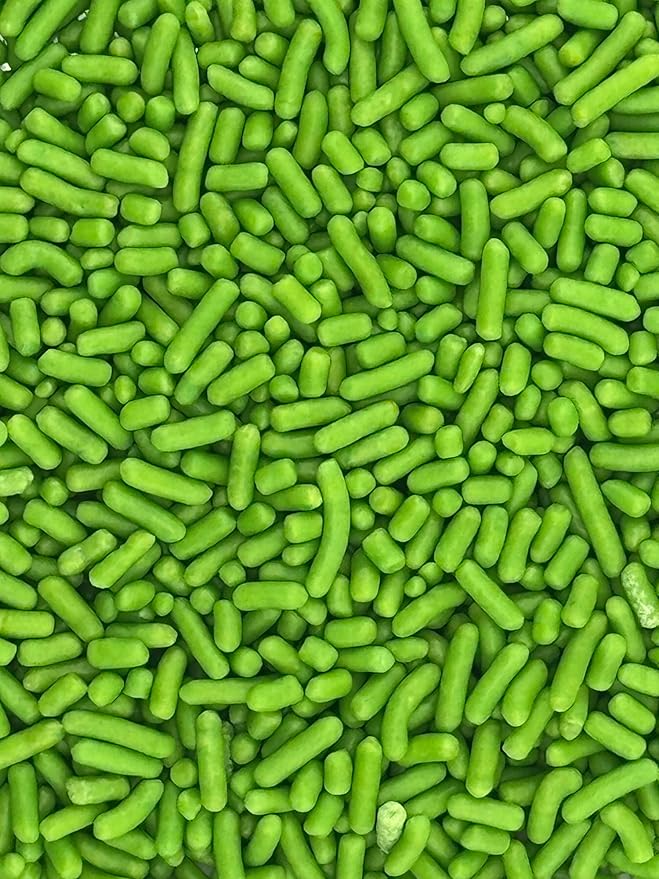 Green Sprinkles for Baking Cakes, Cupcakes, Cookie Decorations, Ice Cream and Donut Toppings Edible Decorating Baking Supplies - 4 oz package (Green)