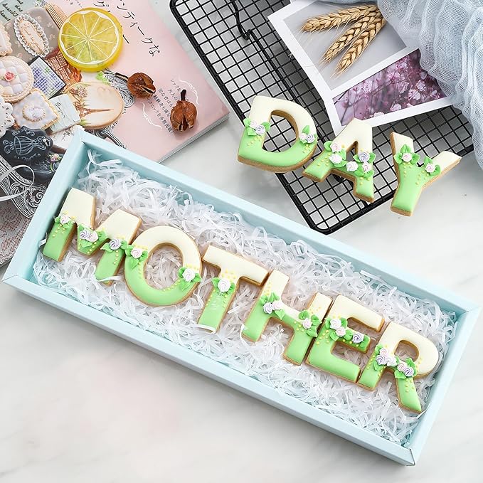 Alphabet Letter Cookie Cutters Shapes Large 3 Inch - 26 Pcs Stainless Steel Cookie Cutter Set Fondant Biscuit Fruit Dough Mold Tools for Birthday, Christmas, New Year and Holiday Party Decorations