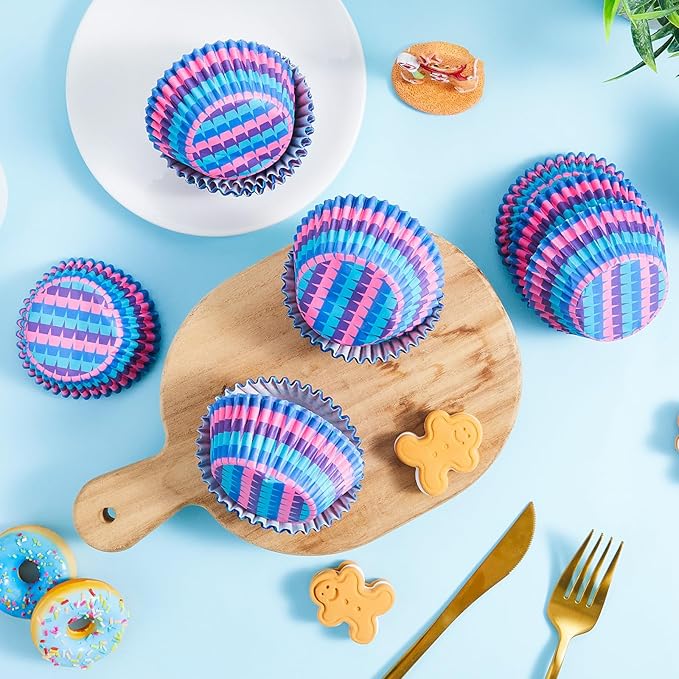 Vesici 300 Counts Video Game Mini Cupcake Liners Disposable Cupcake Cups Video Game Paper Baking Cups Wrappers for Ice Cream Snack Birthday Baking Baby Shower Celebration Tea Party Supplies