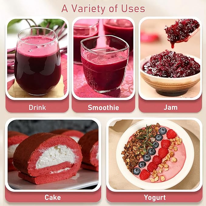 SXETBEAN Beet Root Powder, 7oz/198g Beetroot Powder, No Additives, Pure Red Powdered Beet Roots for Smoothies, Baking, Juices, Pasta, Porridge