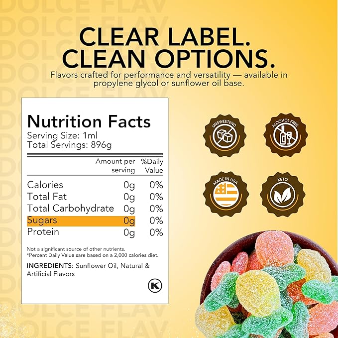 Dolce Flav Pineapple Extract – 1 Gallon Oil-Soluble Kosher, Sugar-Free, Concentrated Pineapple Flavor for Candy, Chocolates & Desserts
