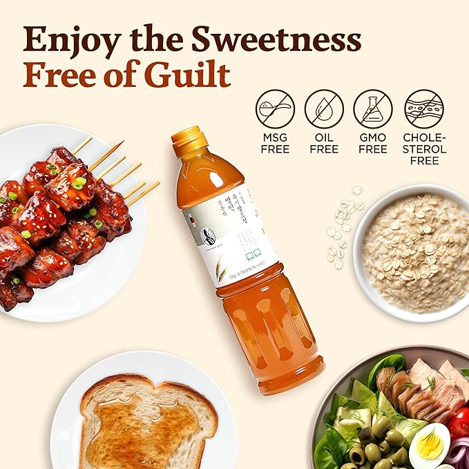 KANG BONG SEOK, Master Organic Rice Jocheong I Korea Food Master I Sugar Free Sweetener I Rice Syrup I Grain Syrup I Barley Malt Syrup I Cooking Sauce Seasoning I Pancake Syrup I 42 Oz.