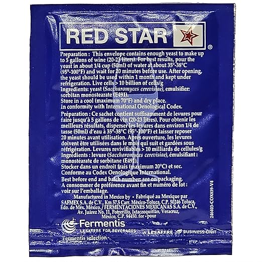 Red Star Premier Cuvee Wine Yeast, 5g - 10-Pack