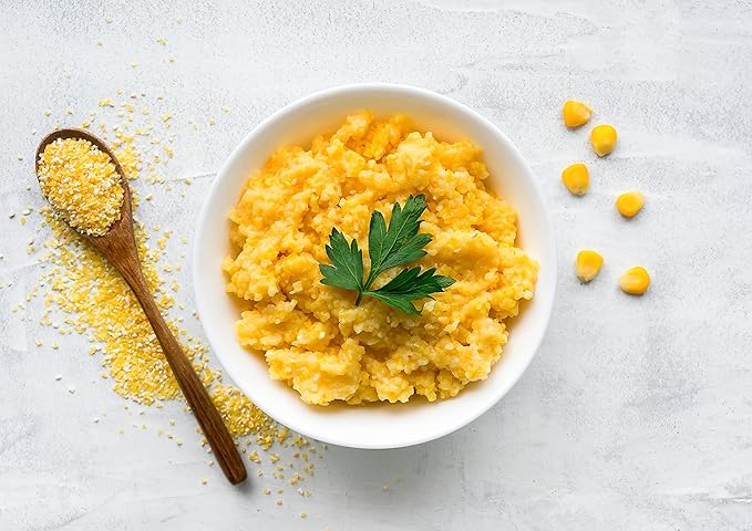 Food to Live Organic Yellow Polenta, 6 Pounds - Non-GMO Yellow Corn Grits, Ground Cornmeal, Quick Cooking, Vegan, Kosher, Bulk, For Hot Cereal and Porridge. Low Sodium, Milled Maize, Corn Meal