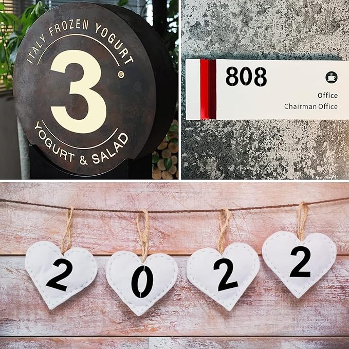 2 Inch Number Stencils Plastic Number Stencils Reusable Digital Painting Templates for Cake Stencil Address Templates