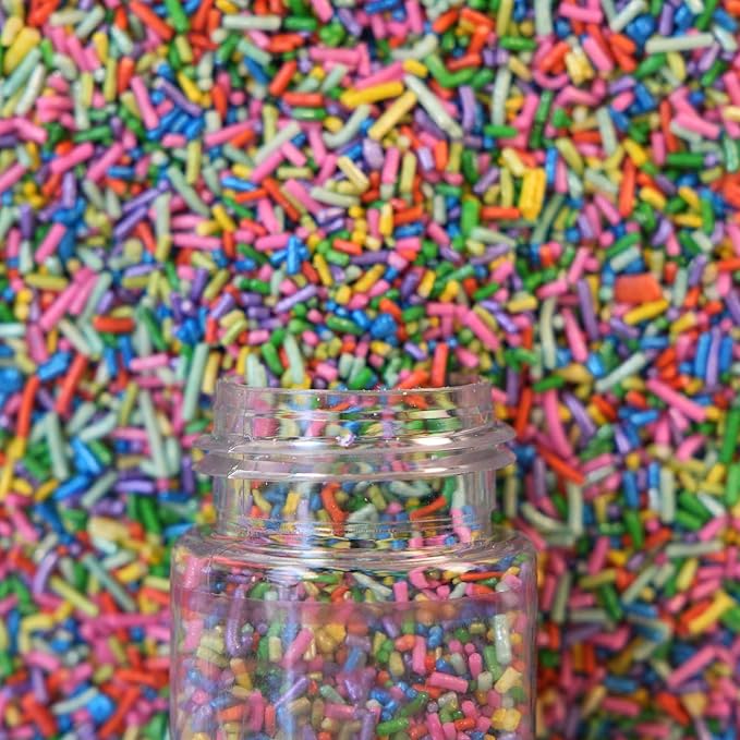 Confect Galaxy Pop Rainbow Sprinkles – Custom Blend Multicolor Jimmies – Edible Cake & Cupcake Decorating Toppings – Vegan, Gluten-Free, Nut-Free, Soy-Free, Dairy-Free, Palm Oil-Free – 4.2 Oz