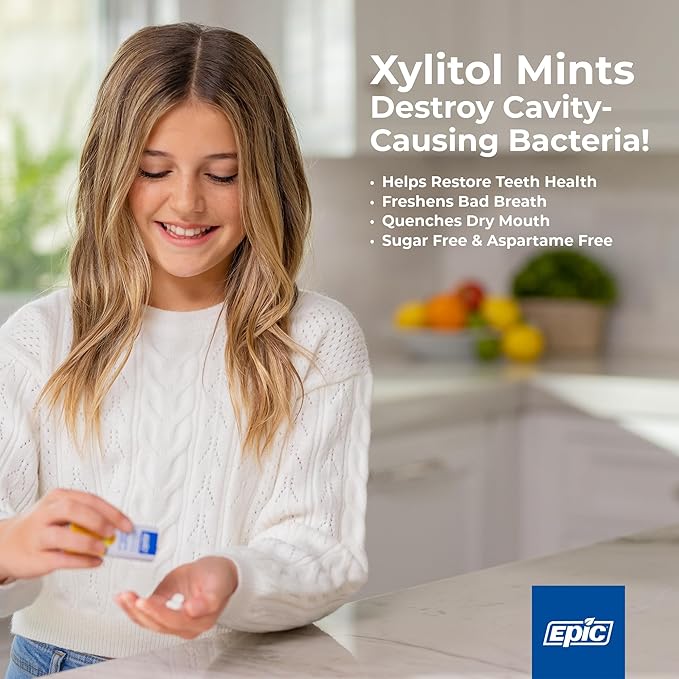 Epic 100% Xylitol Mints - Aspartame Free, Sugar Free - Peppermint Flavored Mints, 1000 Pieces (Pack of 1)
