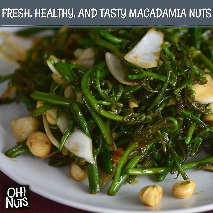 Oh! Nuts Macadamia Nuts - 3 lb - Dry Roasted Unsalted Macadamia Nuts - Oven Roasted - No Oil - Packed in New York Zip-Seal Bag for Exceptional Freshness