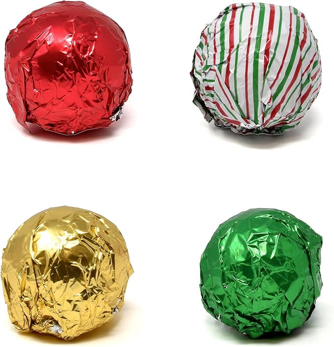 Gift Boutique Christmas Foil Chocolate Bar Candy Wrappers Hot Chocolate Bomb Aluminum Tin Wrapping Paper 200 Pieces Decor Wrapper Papers for Holiday Baking Homemade Food Party Favor 8" x 8" Squares