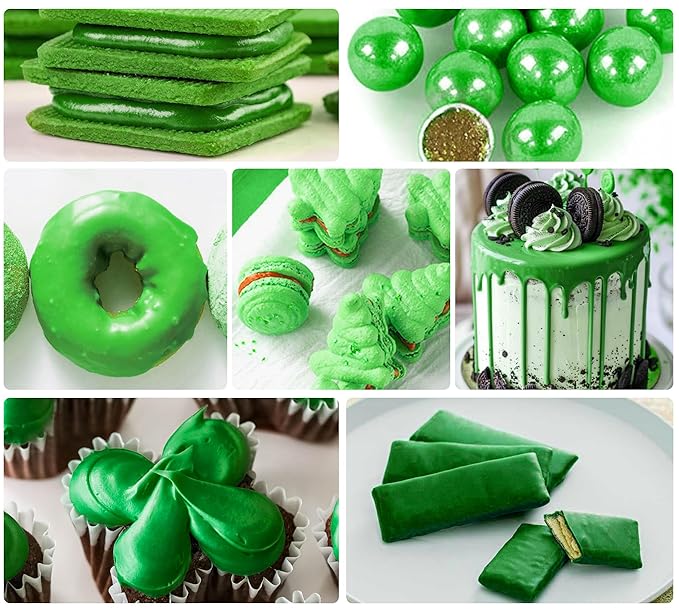 Oil Based Food Coloring Set, Xmas Green Oil Based Food Coloring for Chocolate, Food Grade Food Color Dye for Candy Melts, Baking, Icing, Frosting and Cake Decorating, Flavorless Vibrant - 55g/Bottle