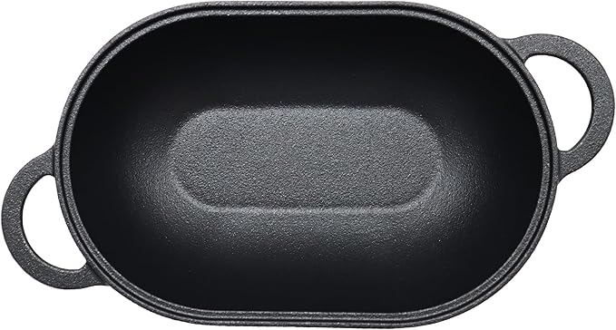 Crucible Cookware Cast Iron Bread Pan with Lid (Pre-Seasoned) with Loop Handles – Oven Safe Form for Baking and Cooking, Artisan Bread Kit - Loaf Pan