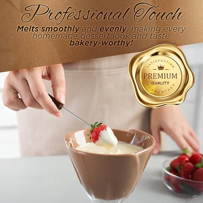 Chocolate Drops – Milky & Dark Chocolate Candy, 35 oz Bulk Sweet Treats for Baking & Gifting, Premium Quality (White)