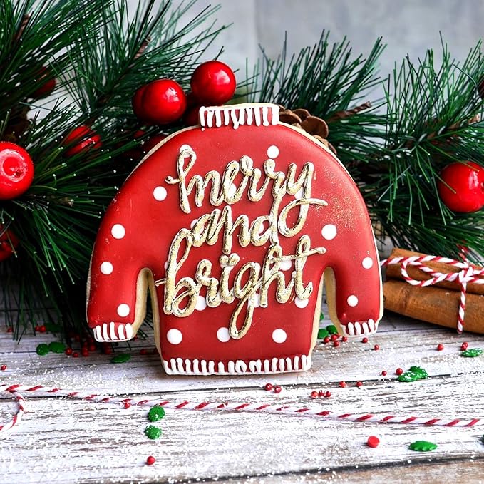 Christmas Sweater Cookie Cutter, Stainless Steel, Dishwasher Safe (Christmas Sweater)