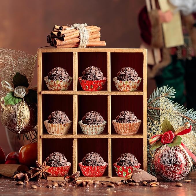 AUGSUN 800pcs Christmas Cupcake Liners Paper Candy Cups Santa Elk Snowman Gingerbread House Mini Muffin Liners for Xmas Holiday Party Cake Candy Truffles Chocolate Making Supplies (8 Designs)