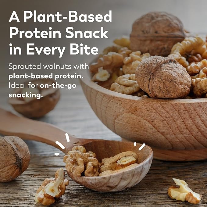 Lark Ellen Farm Organic Sprouted Walnuts – Raw, Unsalted, Keto-Friendly, Healthy Vegan Snack, Gluten-Free, 10 Oz, 3 Pack