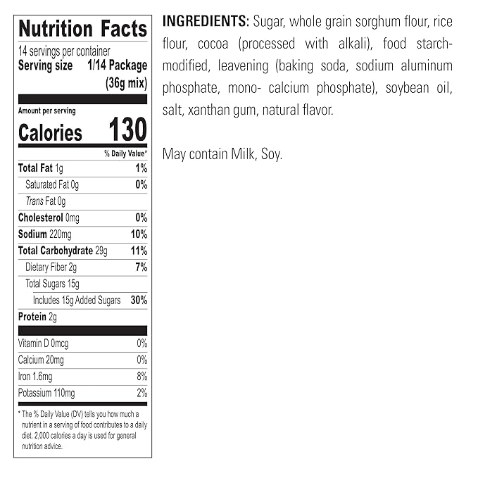 Krusteaz Gluten Free Chocolate Cake Mix, No Artificial Flavors, Colors, or Preservatives, 18 Ounce (Pack of 1)