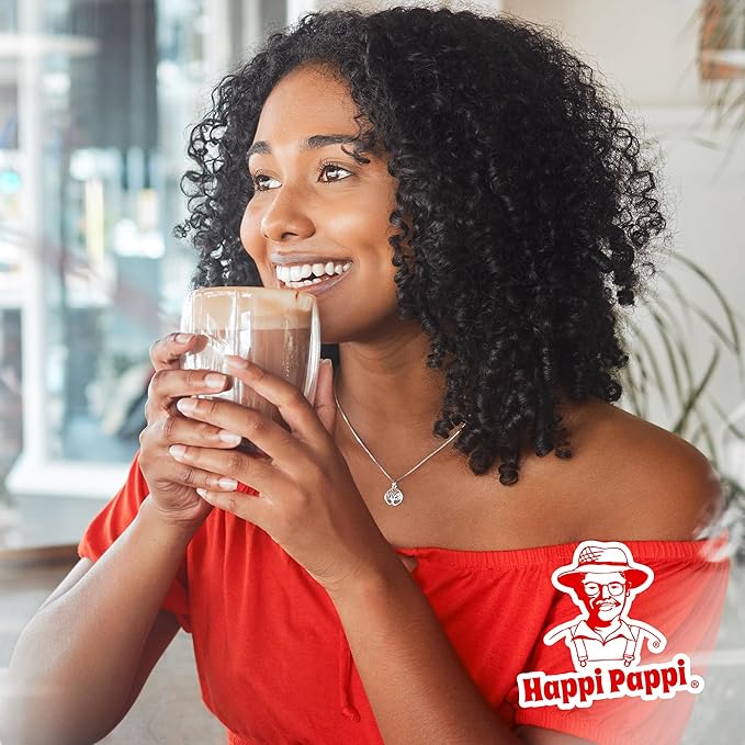 Happi Pappi - Premium Hot Cocoa Mix, Dairy-Based Rich and Creamy Chocolate Powder for Drinks & Baking, Indulgent Cacao Treats for Cozy Nights and Warm Beverages, 16 oz Bag – White Mocha Flavor