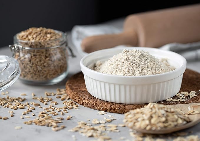 Food to Live Organic Oat Flour, 4 Pounds - Non-GMO, Fine, Stone Ground from Whole Grain Oat Berries, Kosher, Vegan, Bulk, Great for Baking Pancakes, Muffins, Waffles and Bread, Good Source of Fiber