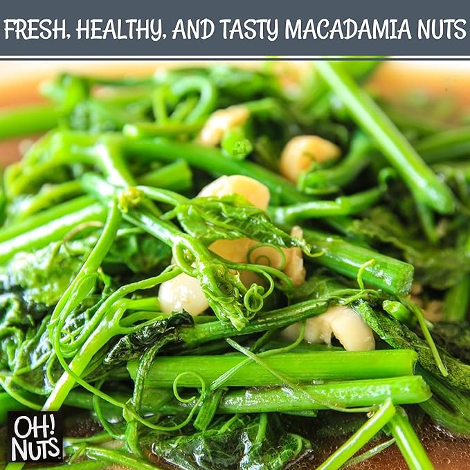 Oh! Nuts Raw Macadamia Nuts - Macadamia Nuts Unsalted - Jumbo Macadamia - 1 lb - 100% Natural Snack