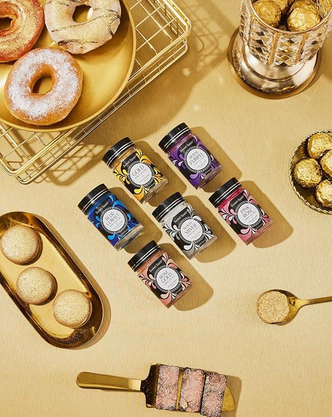 Sweet Spell Gold Edible Glitter (15g) - Shimmer Sparkles for Drinks, Cakes, Cocktails - 100% Edible & Food Grade Glitter, Vegan, Gluten-Free (Gold)