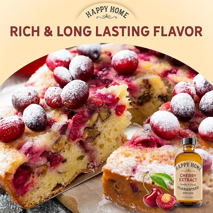 Happy Home Natural Cherry Flavor - Certified Kosher, 4 oz. (Pack of 2)