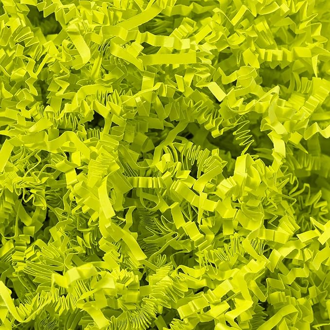 Mefleet 1 LB Crinkle Cut Paper Shred Filler Light Green Crinkle Shredded Paper for Gift Box - Gift Basket Bag Filler - Grass Cushion Stuffing for Christmas Holiday Packaging Wrapping