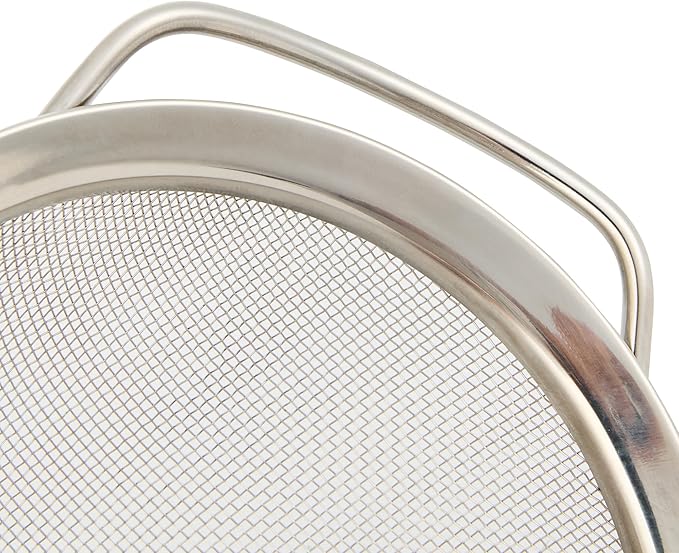 Restaurantware Fine Mesh Strainer Set of 3 Different Sizes with Silicone Handle Stainless Steel Extra Fine Mesh Strainer Heat-Resistant Handle Dishwasher-Safe for Rice, Quinoa, Pasta