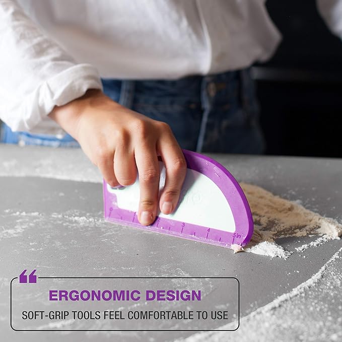 Breadsmart Artisan Bread Whisk and Bench Scraper Duo - Essential Dough Mixer Tools - Sourdough Bread Baking Supplies
