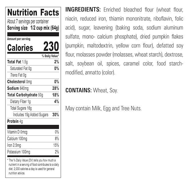 Krusteaz Baking Mix, Pumpkin Spice Complete Pancake Mix, Light & Fluffy, Made with Real Pumpkin & No Artificial Flavors or Preservatives, 16 OZ Box (Pack of 4)