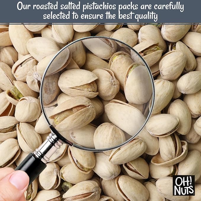Oh! Nuts Pistachios – California Roasted Salted Pistachios, 2 LB Bag – Premium Dry Roasted Nuts, Vegan, Gluten-Free, Kosher Snack