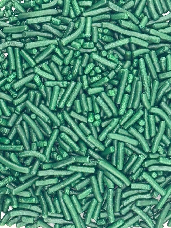 Dark Green Forest Green Sprinkles for Baking Cakes, Cupcakes, Cookie Decorations, Ice Cream and Donut Toppings Edible Decorating Baking Supplies - 4 oz package (Dark Green)