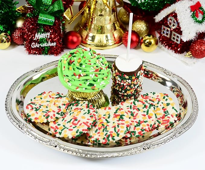 Mystic Sprinkles Christmas Holiday Sprinkle Mixes (A Classic Christmas in Gold Sprinkle Mix 3.4oz)