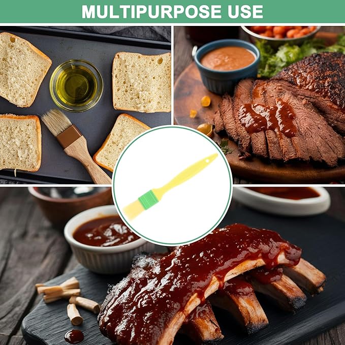 2-Pack Pastry Brush, Soft Basting Baking BBQ Oil Brush for Cooking/Barbecue/Kitchen [1.6"]