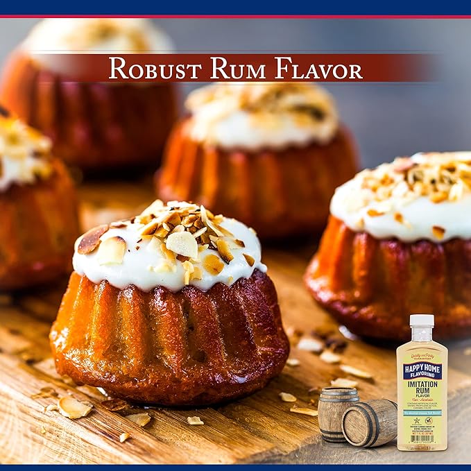 Happy Home Imitation Rum Flavoring, Non-Alcoholic, Certified Kosher, 7 oz.
