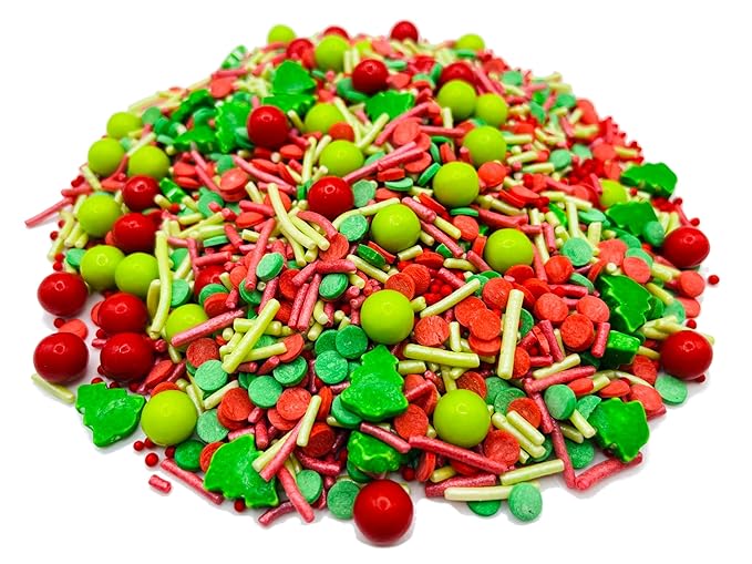 Fancy Christmas Sprinkle Blends - Holiday Sprinkles For Cookie Decorating, Cake Decorating, Baking, Or Hot Chocolate - Christmas Sprinkles Bulk - Christmas Sprinkles For Cookies (The Gift Of Christmas)