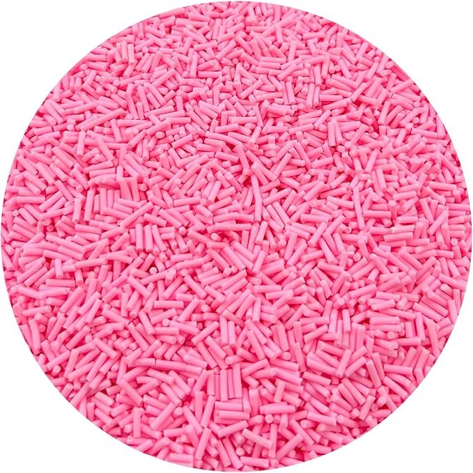 150g Fake Sprinkles Resin Sprinkles Clay Sprinkles Fake Candy Sprinkles Polymer Sprinkles Polymer Clay Slices for Resin Nail Slime Scrapbook DIY Art Crafts Making(247-pink)