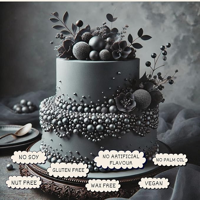 Confect Love Silver Metallic Disco Ball Sprinkles – Edible Cake Decorating Sugar Pearls | Shiny Silver Dessert Toppers for Cupcakes, Cookies, Cakes & Party Treats | Vegan, Gluten-Free, Nut-Free, Soy-Free, Dairy-Free, Palm Oil-Free- 4.2 Oz