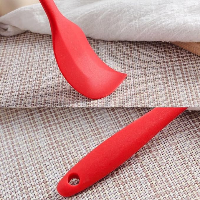 Silicone Spatula Set - 4-Piece Rubber Spatulas Silicone Heat Resistant, Spatula Set for Baking, Non-Stick Kitchen Scraper with Measurement Markings, Heat Resistant & Dishwasher Safe