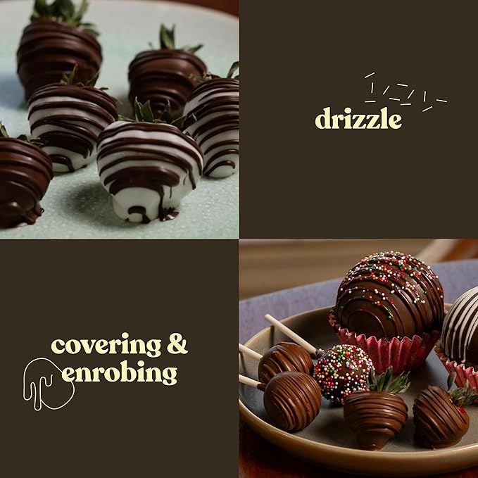 Cambie Dark Chocolate Wafers, Melting Chocolate Candy Melts - 5 Pounds Baking Dark Chocolate For Dipping Chocolate Melts, Enrobing & Molding