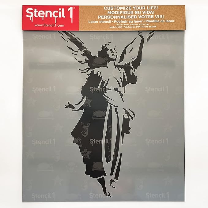 Stencil1 Stencil 8.5 x 11-inch-Angel, 8.5 x 11