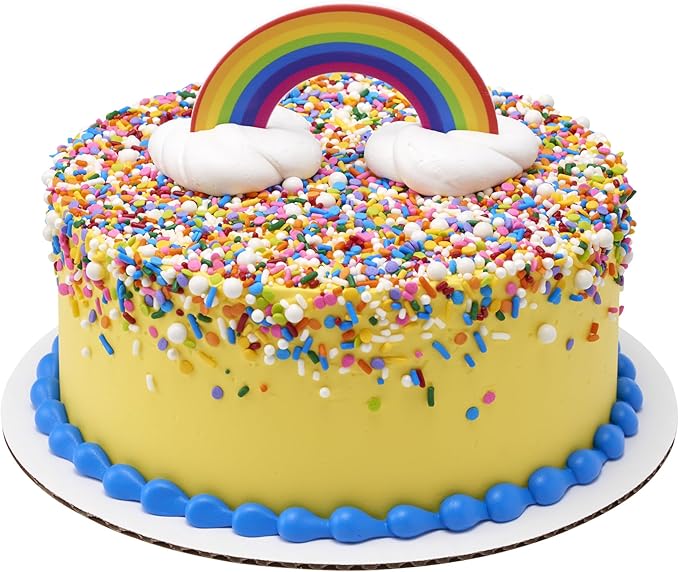 DecoPac Rainbow Party Fusion Mix Sprinkles, 26oz, Shaped Candy Sprinkles in Handheld Container, Magical Edible Decorations For Celebration Cakes, Cupcakes, Cookies and Donuts