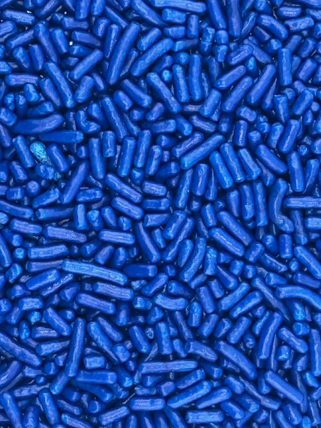 Navy Blue Sprinkles for Baking Cakes, Cupcakes, Cookie Decorations, Ice Cream and Donut Toppings Edible Decorating Baking Supplies - 4 oz package (Navy Blue)