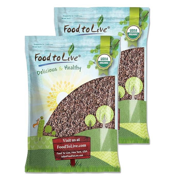 Food to Live Organic Sweet Cacao Nibs, 14 Pounds – Non-GMO, Lightly Sweetened with Coconut Sugar, Raw, Non-Irradiated, Vegan, Kosher, Bulk, Great for Snacking, Baking & Smoothies. High in Antioxidant