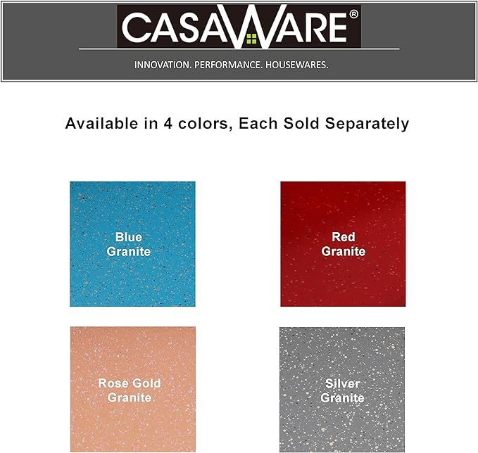 casaWare Ceramic Coated NonStick 12 Cup Muffin Pan (Red Granite)